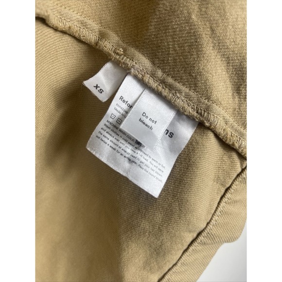 Reformation Jeans  Women’s Dylan Jacket Wash Wheat Size XS (Missing belt) - Picture 3 of 9